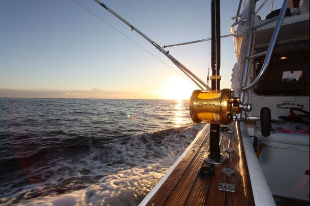 Troy Jansen and Dan Kent, who along with skipper Dean Candy took turns on 24kg stand-up gear to land this 153.5kg SBT over the 4.5 hour fight.